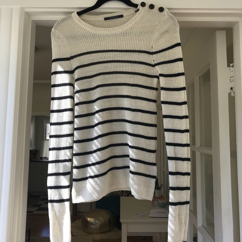 Scotch & Soda Navy Striped Sweater Size S